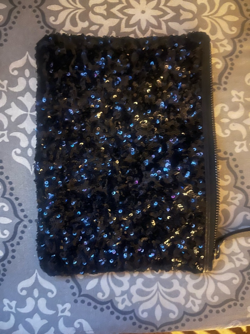 Eileen Fisher Black Sequin Clutch